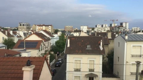 Paris through the train window Stock Footage 114157222
