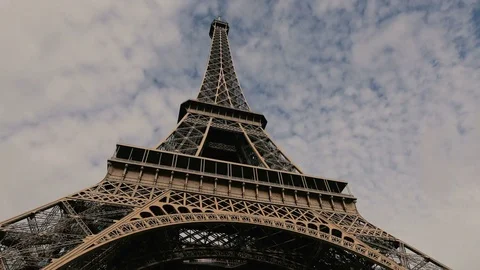 Paris timelapse with Eiffel Tower Video stock 72125833