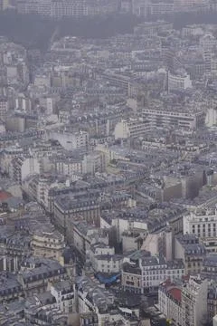 Paris from the top of the Eiffel tower Stock Photos