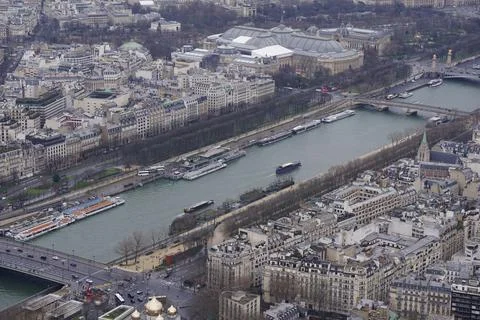 Paris from the top of the Eiffel tower Stock Photos