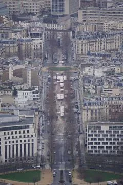 Paris from the top of the Eiffel tower Stock Photos