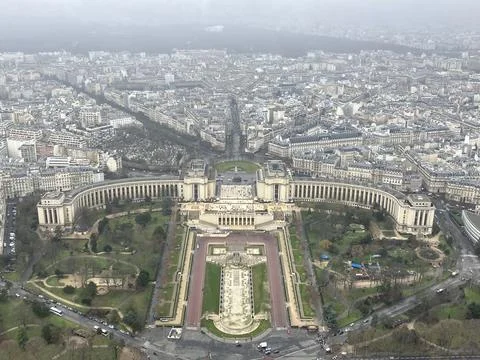 Paris from the top of the Eiffel tower Stock Photos