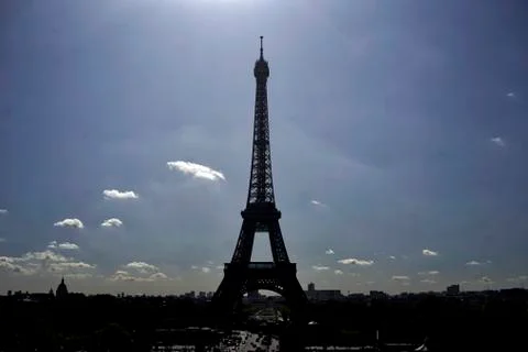 Paris Tour Eiffel in backlight Stock Photos