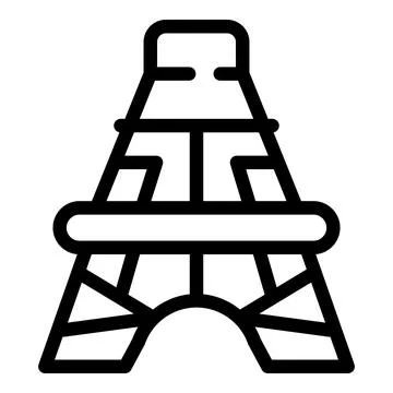 Paris tower icon outline vector. Pastime ancient Stock Illustration