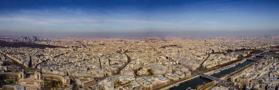 Paris townscape (from Eiffel Tower) Stock Photos