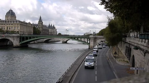 Paris traffic 14. Stock Footage 879261