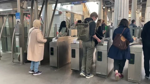Paris Train Entrance Stock Footage 201129651
