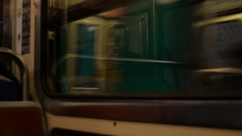 Paris Train going past train window Stockbeeldmateriaal 165837884