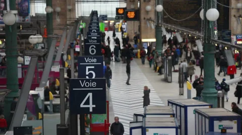 Paris Train Station Video stock 37192399