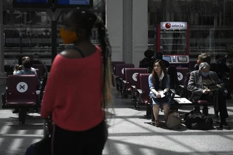 Paris train stations during coronavirus pandemic, France - 08 May 2020 Stock Photos