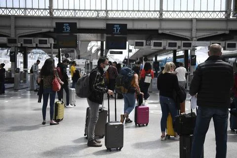 Paris train stations during coronavirus pandemic, France - 08 May 2020 Stock Photos