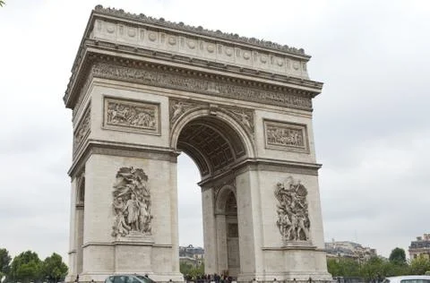 Paris. Triumphal arch Stock Photos