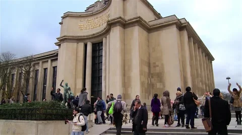 Paris - The Trocadero Stock Footage 50362724