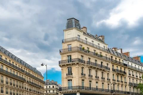 Paris, typical building 스톡 사진