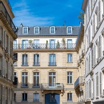 Paris, typical buildings Stock Photos