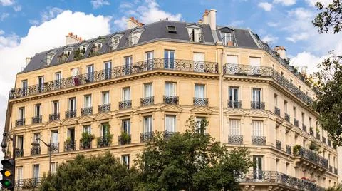 Paris, typical facade and windows Foto stock