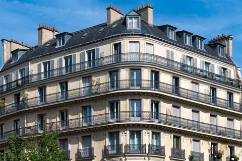 Paris, typical facade and windows Foto stock
