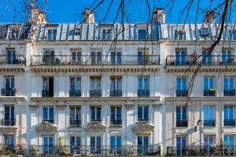 Paris, typical facade Foto stock