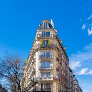 Paris, typical facades Stock Photos