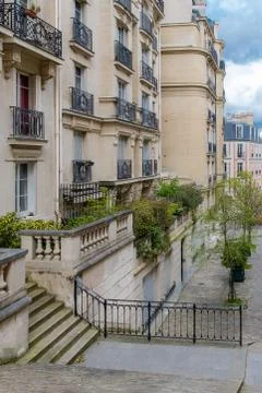 Paris, typical facades Stock Photos