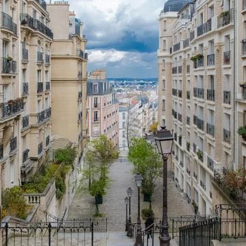 Paris, typical facades Stock Photos