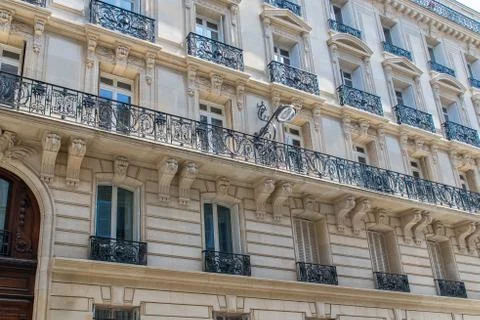 Paris, typical facades Stock Photos