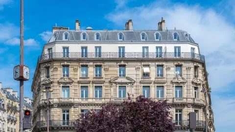 Paris, typical facades Stock Photos