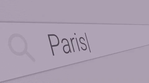 Paris - Typing the best places to visit in Europe in the search bar concept Stock Footage 150076962