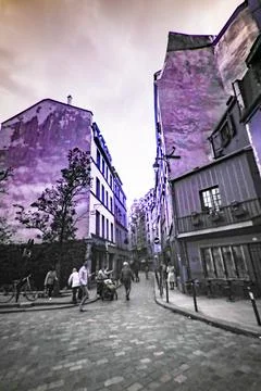 Paris in ultraviolet Stock Photos