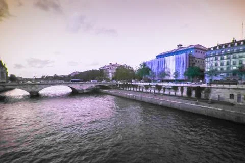 Paris in ultraviolet Stock Photos