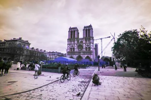 Paris in ultraviolet Stock Photos