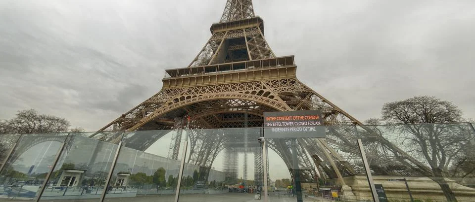 Paris under shutdown. Stock Photos