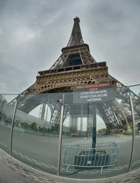 Paris under shutdown. Stock Photos