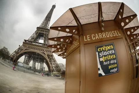 Paris under shutdown. Stock Photos