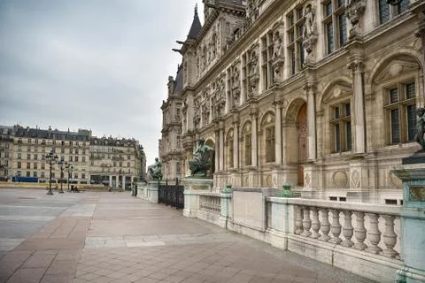 Paris under shutdown. Stock Photos