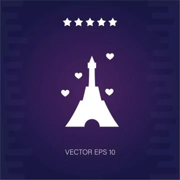 Paris vector icon Stock Illustration