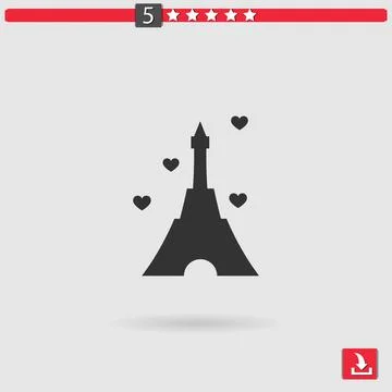 Paris vector icon Illustrazione stock