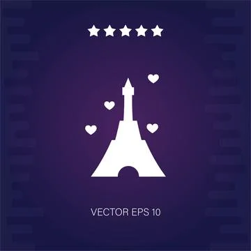 Paris vector icon Illustrazione stock