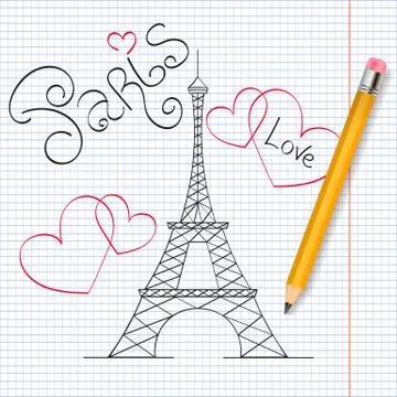 Paris vector illustration Stock-Illustration
