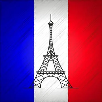 Paris vector illustration Stock Illustration