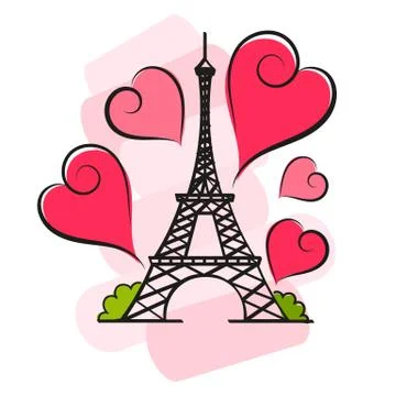 Paris vector illustration Stock Illustration