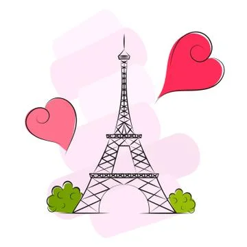 Paris vector illustration Ilustración de archivo