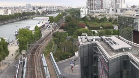 PARIS VIEW - AERIAL SHOT Stock Footage 28064155