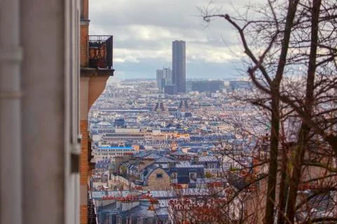 Paris view from balcony Foto stock