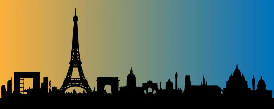 Paris view black background vector illustration design 스톡 일러스트