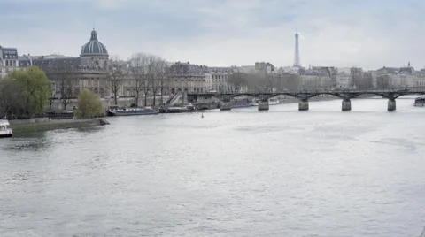 Paris view during the winter Stock Footage 60359084