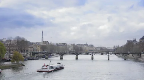 Paris view during the winter Stock Footage 60359085