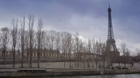 Paris view during the winter Stock Footage 60359162