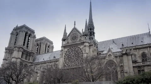 Paris view during the winter Stock Footage 60359183