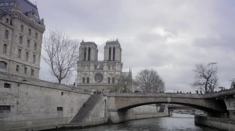 Paris view during the winter Stock Footage 60359184